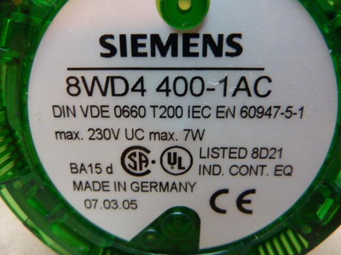 Used SIEMENS Green Signal Column Light 8WD4 400-IAC #29597