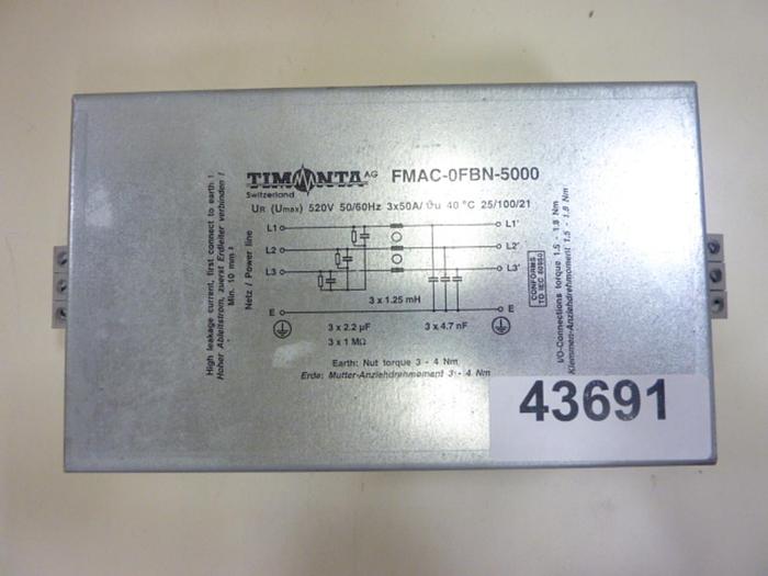 Used TIMONTA Output Filter FMAC-0FBN-5000 #43691