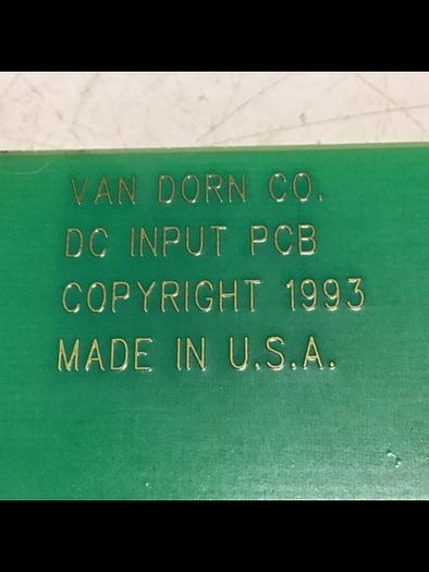 Used VAN DORN DC Input Board 330037 PC330-037 Used