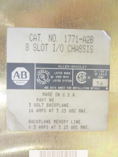 Used ALLEN BRADLEY Slot Rack 1771-A2B #43096