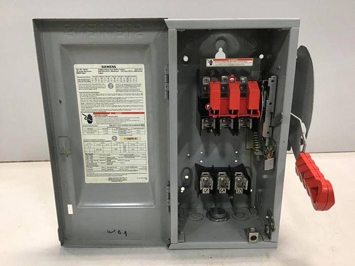 Used SIEMENS 30 Amp Disconnect Switch HF361 #120461