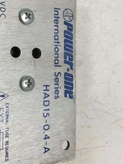 Used POWER ONE Power Supply HAD15-0.4-A #129254
