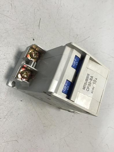 Used MITSUBISHI 10 Amp Circuit Protector CP30-BA-2P-10A #119644