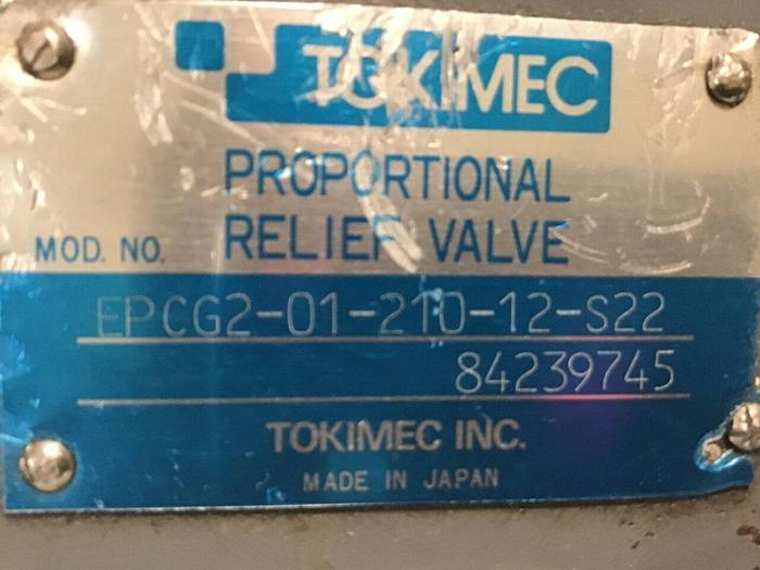 Used TOKIMEC Proportional Relief Valve EPCG2-01-210-12-S22 Used