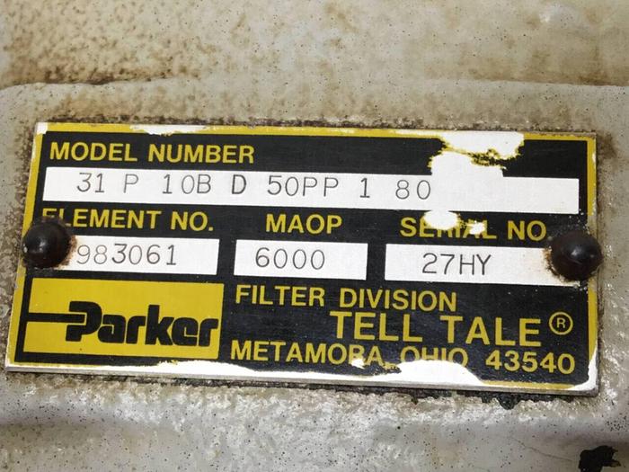 Used PARKER Filter Element 31P10BD50PP180 #98939