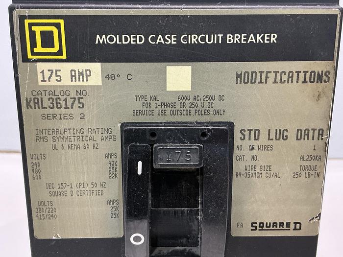 Used SQUARE D KAL36175