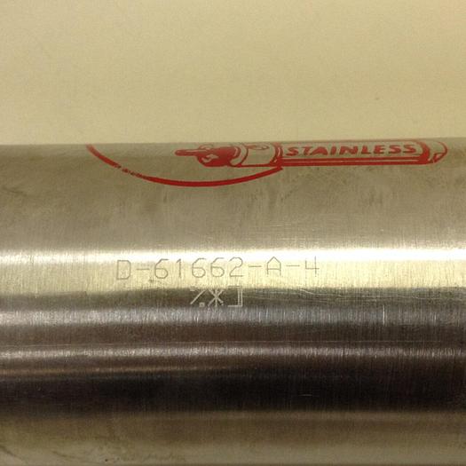 Used BIMBA Stainless Steel Cylinder D-61662-A-4 #79982