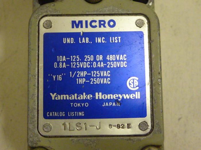 Used YAMATAKE Micro Limit Switch 1LS1-J #66933