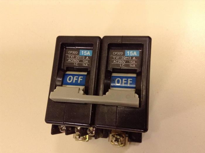Used FUJI ELECTRIC 15 Amp Circuit Breaker CP32D-15 #79621
