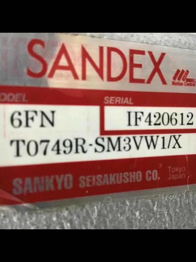 Used SANDEX Indexing Drive 6FNT0749R-SM3VW1/X USED