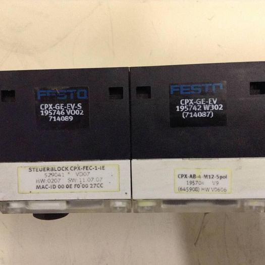 Used FESTO Control Block w/ Valves VTSA-FB Used