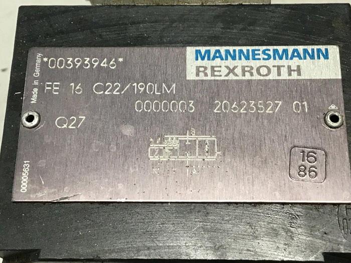 Used REXROTH Hydraulic Proportional Valve FE16C22/190LM Used