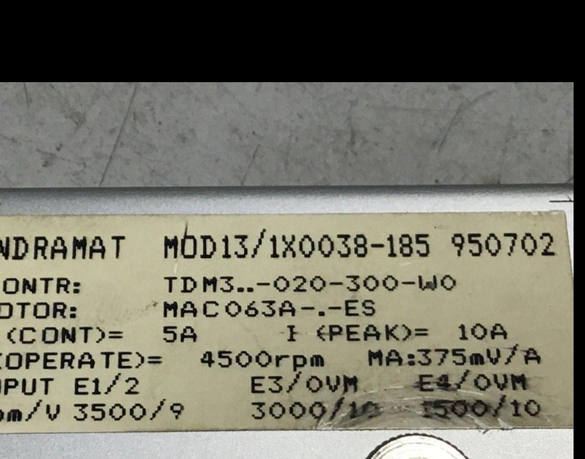 Used INDRAMAT Programming Module MOD13/1X0038-185 USED