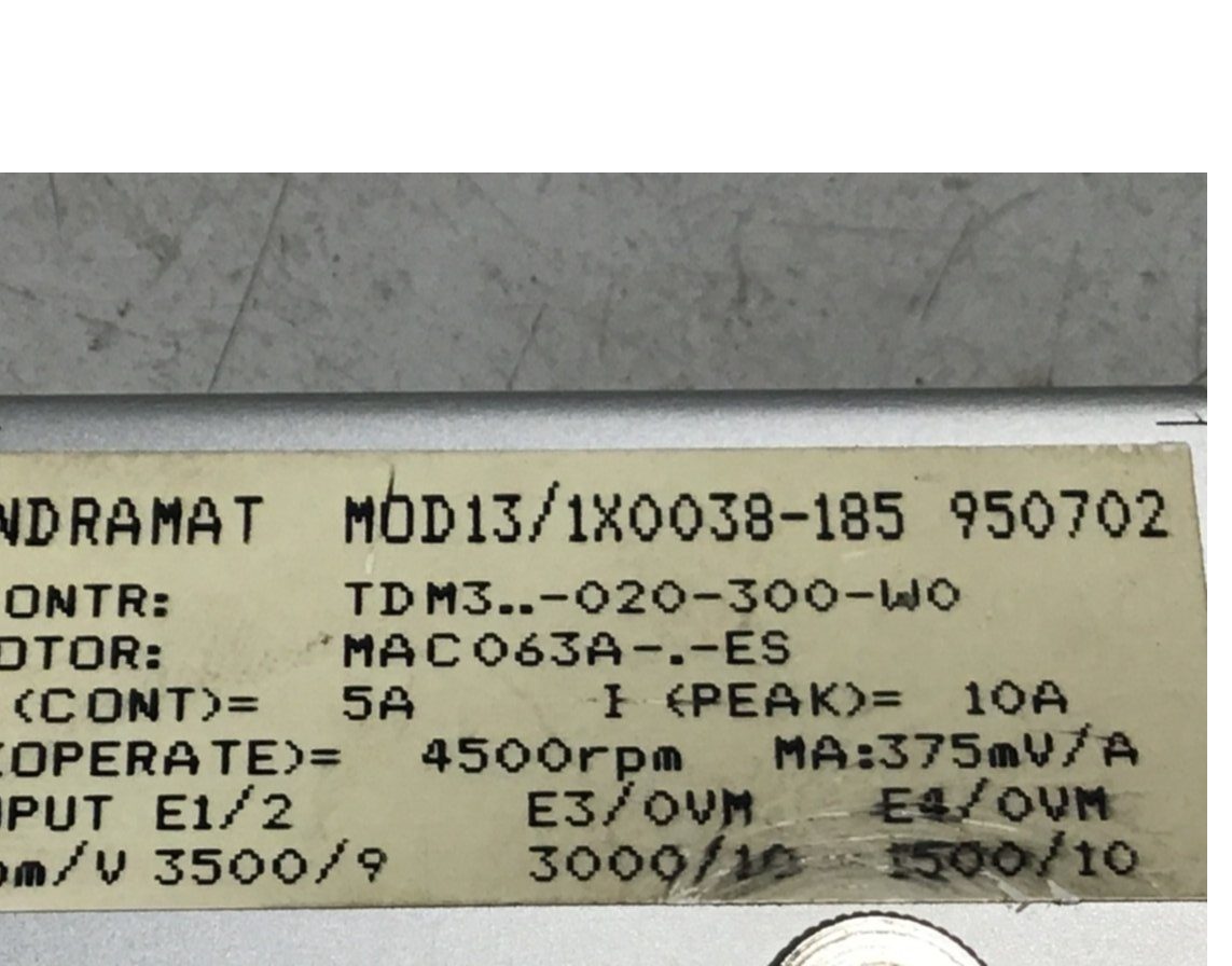 Used INDRAMAT Programming Module MOD13/1X0038-185 USED