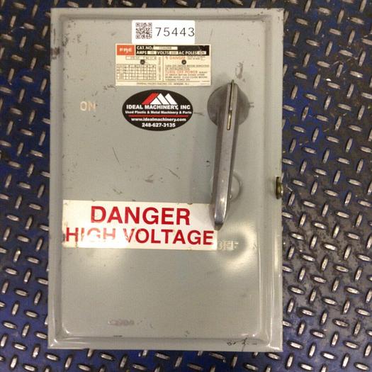 Used FEDERAL PACIFIC Heavy Duty Safety Switch 1336SNR #75443