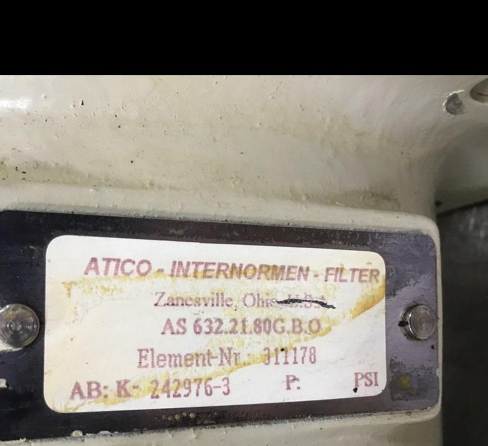 Used ATICO INTERNORMEN Hydraulic Oil Filter AS 632 USED