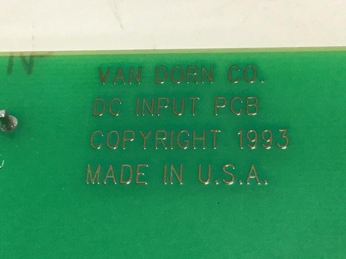 Used VAN DORN DC Input Board 330037 PC330-037 Used