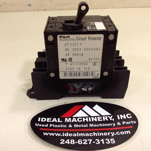 Used FUJI ELECTRIC 3 Amp Circuit Breaker CP32E-3 #75740