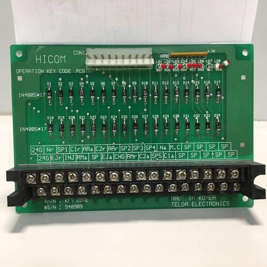 Used TELDA ELECTRONICS Operation Key Code PCB KEY CODE #94170