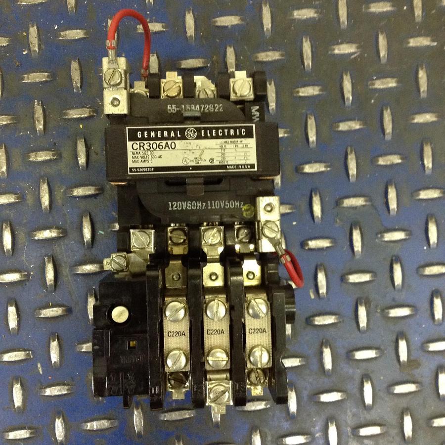 Used GENERAL ELECTRIC (G.E.) Motor Starter Size 00 CR306A0 USED
