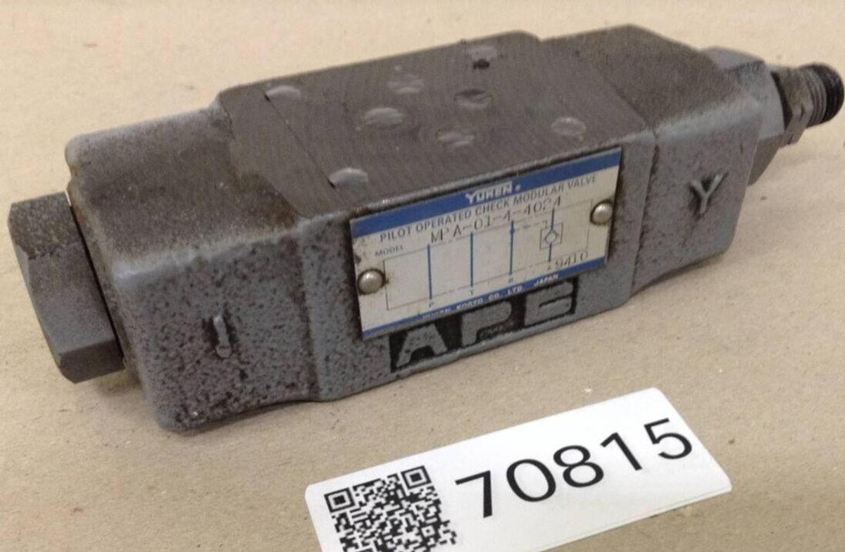 Used YUKEN Pilot Operated Check Modular Valve MPA-01-4-4024 USED