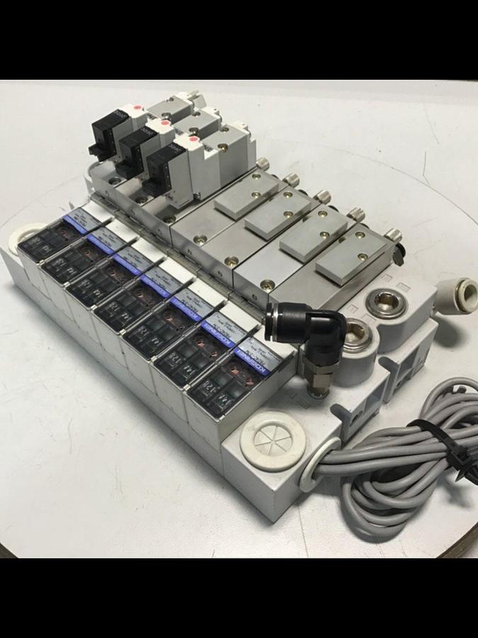 Used KOGANEI Manifold w/ Valves PBM7P-3W USED