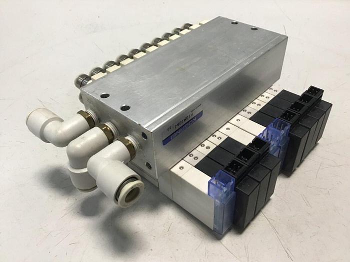 Used KOGANEI Manifold w/ Valves F10M10AJ #120925