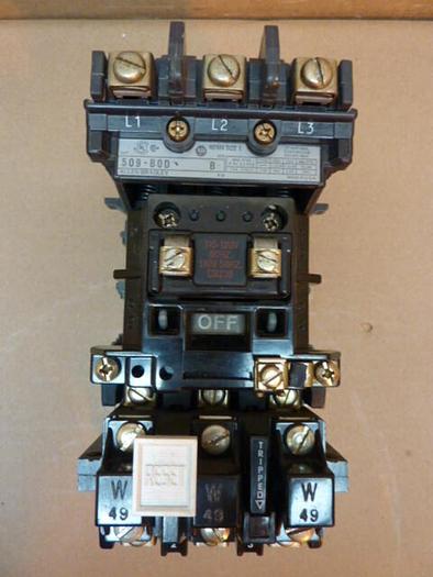Used ALLEN BRADLEY Starter Size 1 509-BOD SER B W31 #59133