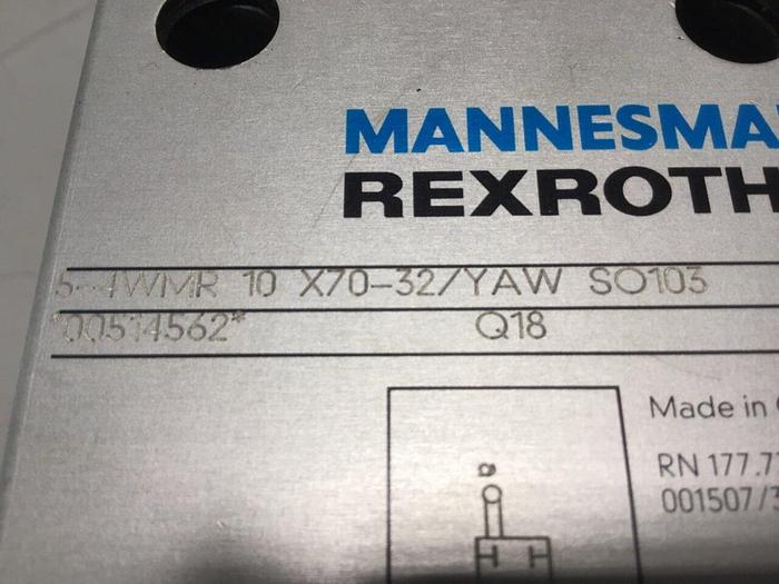 Used MANNESMANN REXROTH Valve 54WMR10X7032/YAW SO103 #129952