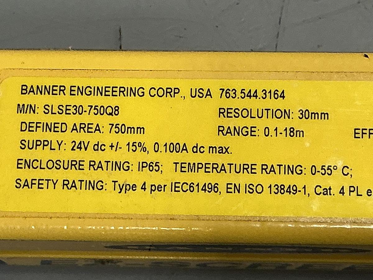 Used BANNER ENGINEERING SLSE30-750Q8