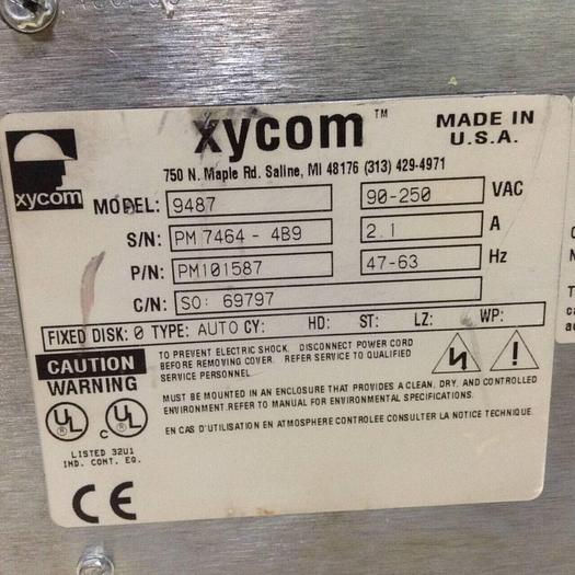 Used XYCOM Operator Panel 9487 Used