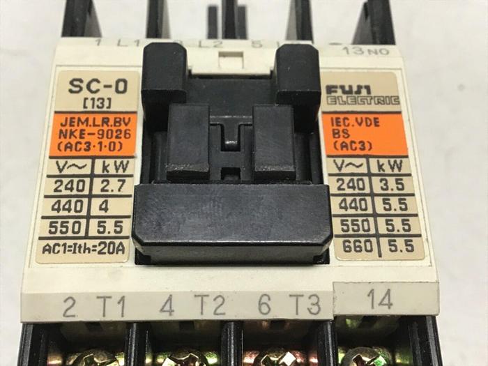 Used FUJI ELECTRIC Contactor SC-0 4NC0F0 #114288