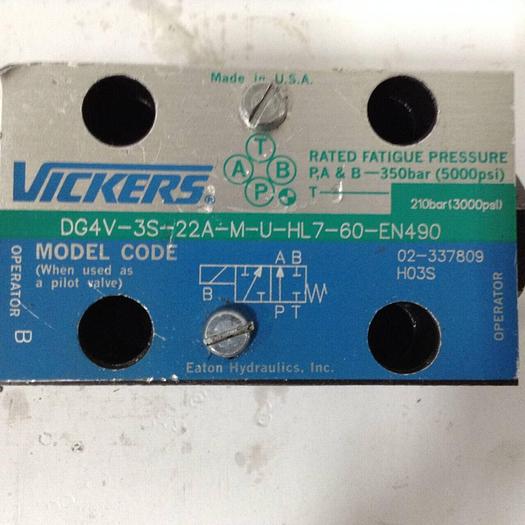 Used VICKERS Valve DG4V3S22AMUHL760EN490 Used