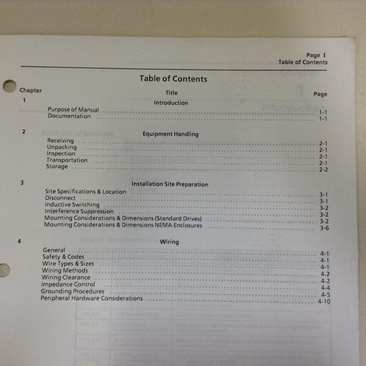 Used ALLEN BRADLEY Pre-Installation Manual 1395-2.1 #70772