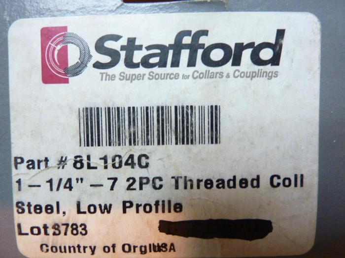 STAFFORD MFG Steel Collar 8L104C #41409 SCRAPPED / DNL