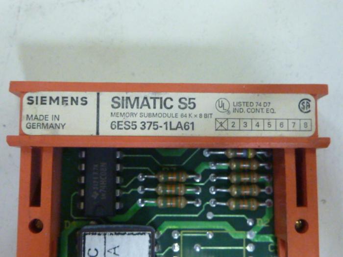 Used SIEMENS SIMATIC S5 Memory Submodule 6ES5 375-1LA61 #64655