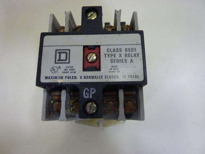 Used SQUARE D Control Relay 8501-X0 20 #47158