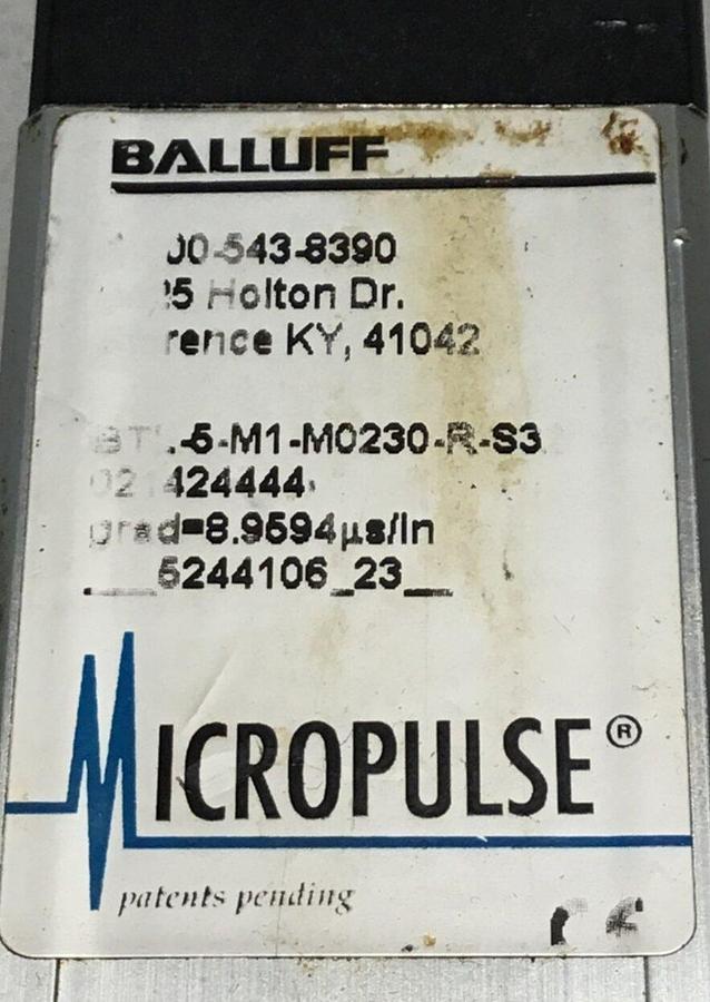 Used BALLUFF Linear Transducer BTL-5-M1-M0230-R-S3 USED
