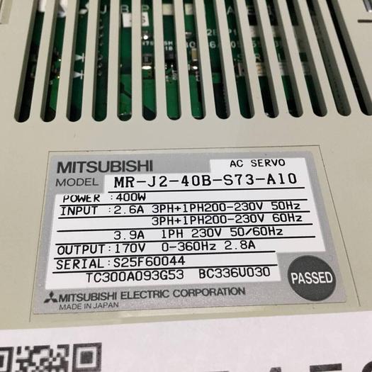 Used MITSUBISHI AC Servo Drive MR-J2-40B-S73-A10 #97450