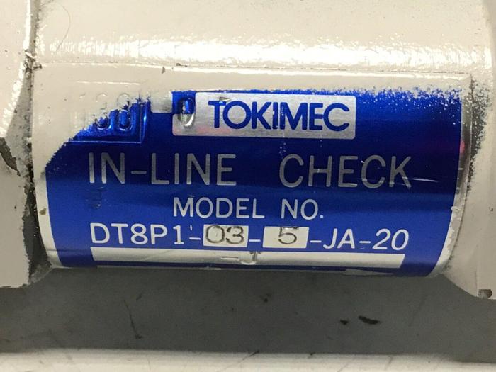 Used TOKIMEC Check Valve DT8P1-03-20-JA-20 #126638