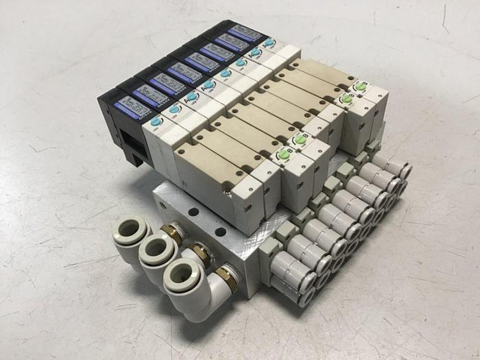 Used KOGANEI Manifold w/ Valves F10M8AJ #120919