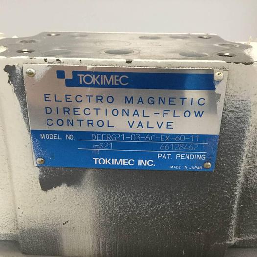 Used TOKIMEC Directional Control Valve DEFRG21-03-6C-EX-60-11-S21 Used