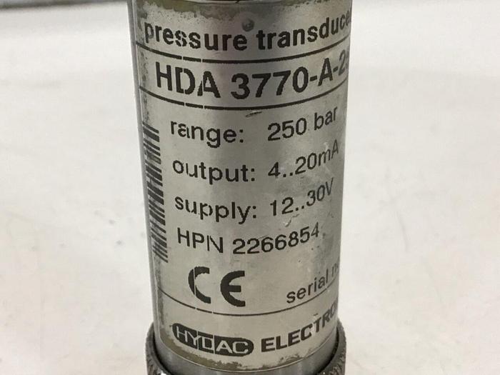 Used HYDAC Pressure Transducer HDA 3770-A-250-188 #126588