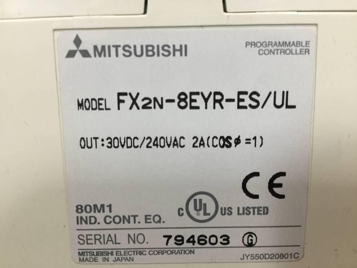 Used MITSUBISHI Programmable Controller FX2N-8EYR-ES/UL #99617