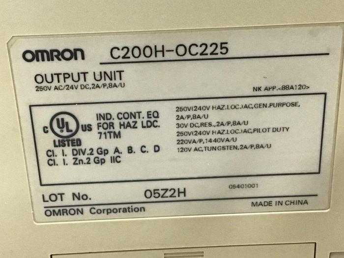 Used OMRON Output Module C200H-OC225 #122628