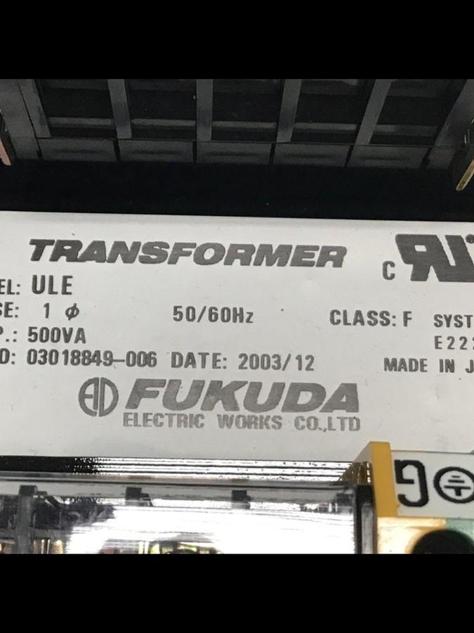 Used FUKUDA 0.5 kVA Transformer ULE USED