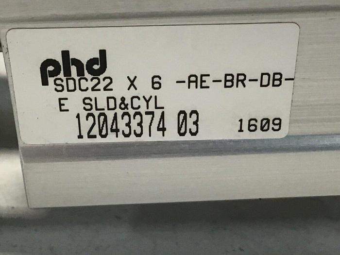 Used PHD INC Pneumatic Cylinder SDC22X6-AE-BR-DB-E-H4 #113666