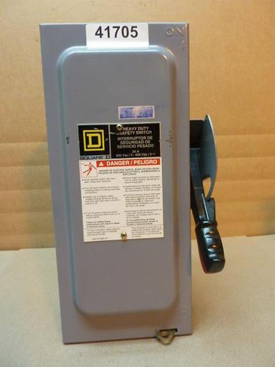 Used SQUARE D 30 Amp Safety Disconnect Switch H-361 #41705