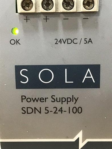 Used SOLA Power Supply SDN 5-24-100 #121099