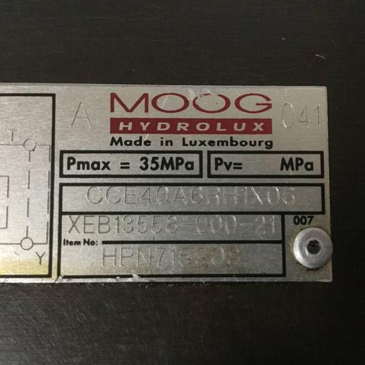 Used MOOG Valve CCE40A6RH1X06 #90737